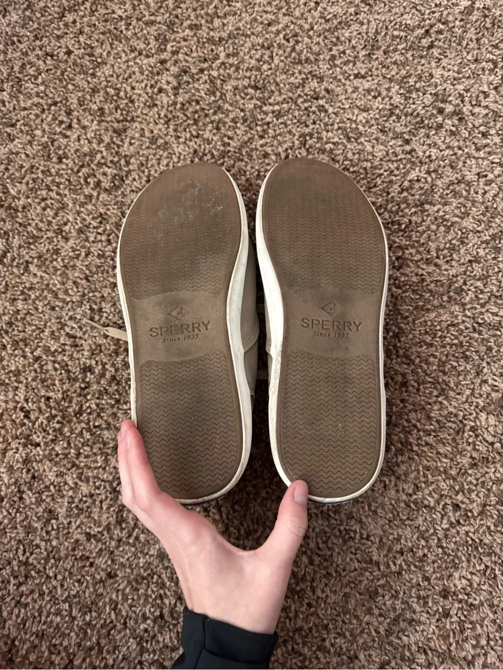 Sperry Men's Light Brown Canvas Lace-Up Sneakers